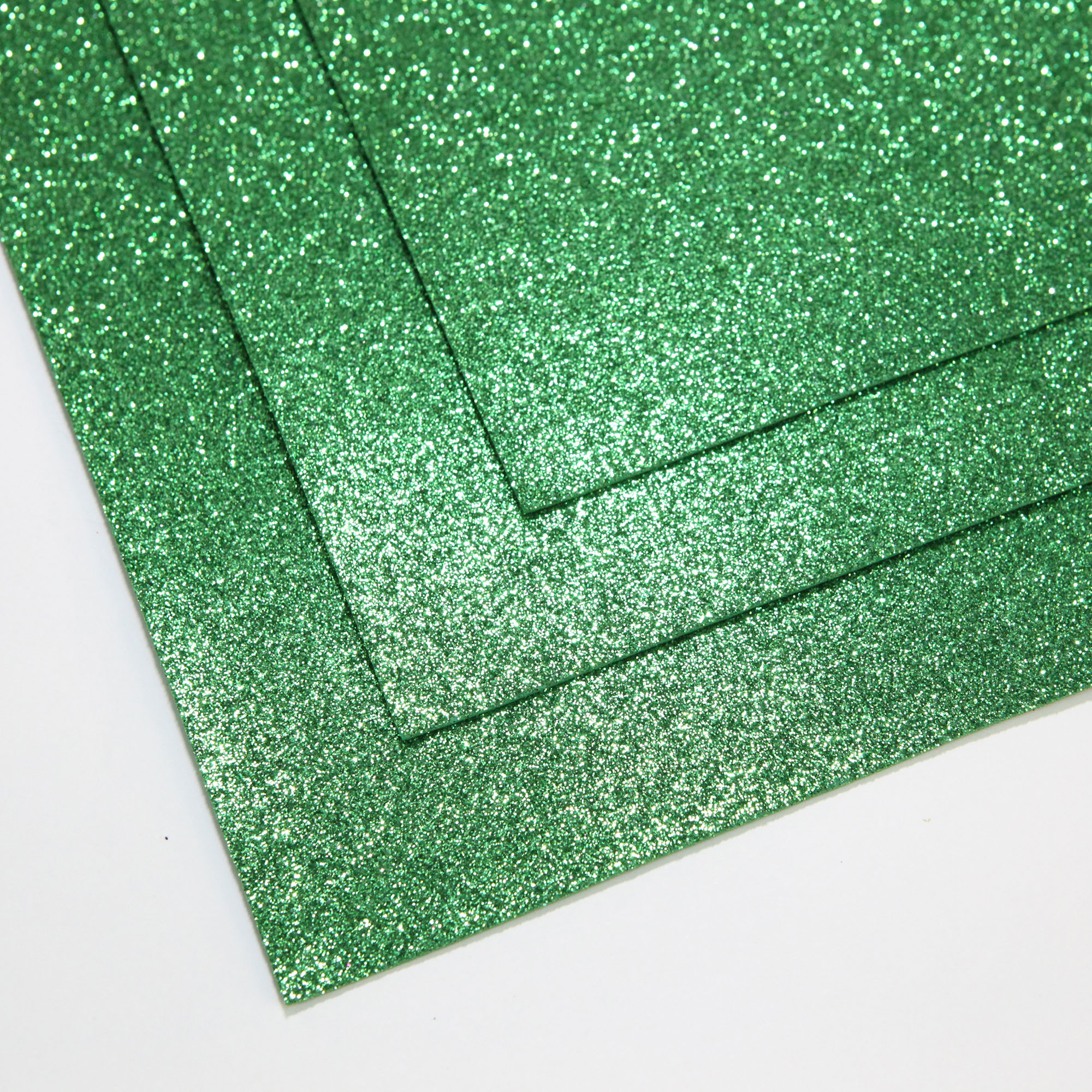 VR-FE4 40T13-S60X70-HPL16H009 Glitter Verde scuro-Темно-зеленый Фоамиран глиттер 1.5мм 60x70см. 10 л-пач. 